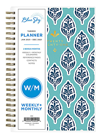 Blue Sky™ Weekly/Monthly Planner, 5" x 8", Sullana, January To December 2021, 110570