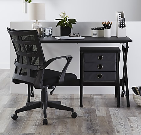 Realspace Jaxby MeshFabric Mid Back Task Chair Black BIFMA