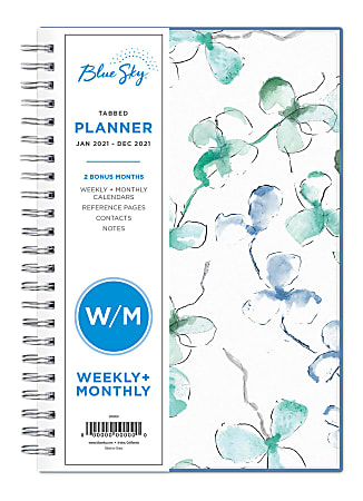 Blue Sky™ Weekly/Monthly Planner, 5" x 8", Lindley, January To December 2021, 101579