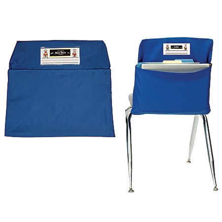 Seat Sack Chair Pocket, Large, 17", Blue, Pack Of 2
