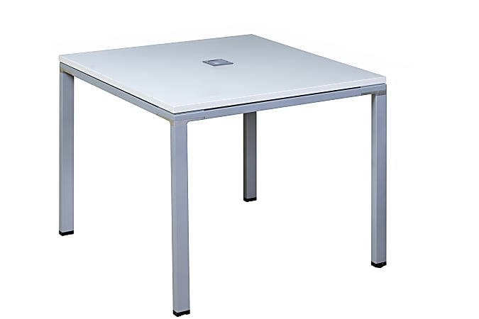 Boss Office Products Simple System Square Conference Table, 29-1/2”H x 36”W x 36”D, White