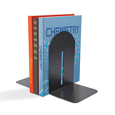 Office Depot® Brand 58% Recycled Fashion 9" Bookends, Granite