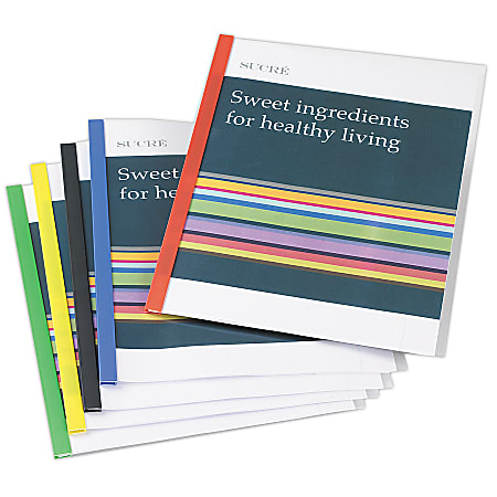 Office Depot Brand Sliding Bar Report Covers ClearAssorted Pack Of 6 -  Office Depot