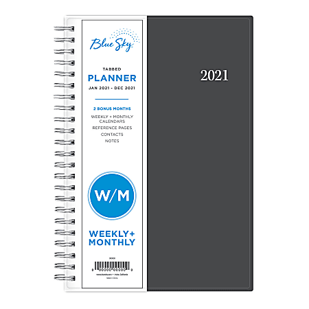 Blue Sky™ Weekly/Monthly Planner, 5" x 8", Passages, January To December 2021, 100010