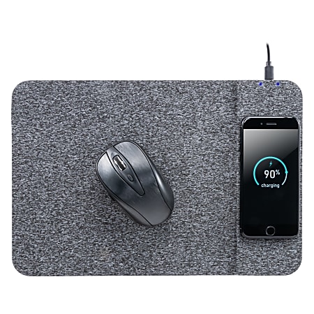 Allsop® Wireless Charging Mouse Pad, 13.25"H x 9"W x 0.25"D, Black, 32192