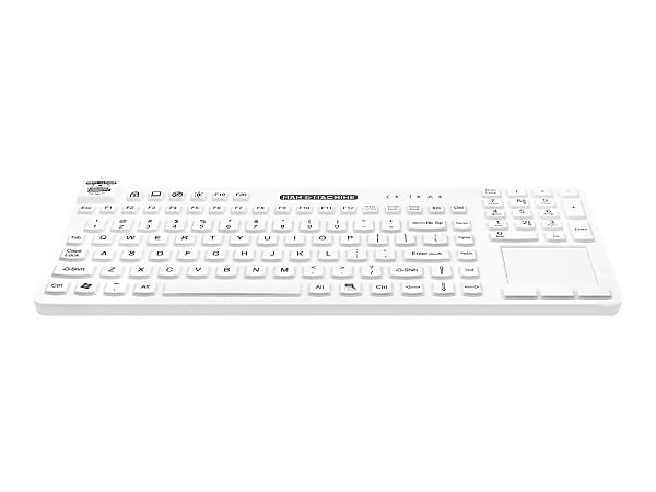 Man & Machine Really Cool Touch - Keyboard - with touchpad - backlit - USB - hygienic white