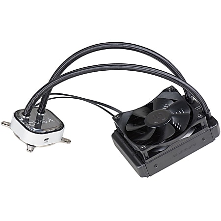 EVGA CLC 120 Liquid CPU Cooler - 120 mm - 2400 rpm74.8 CFM - 39.9 dB(A) Noise - Liquid Cooler Cooler - Nano Bearing - Socket H2 LGA-1155, Socket H LGA-1156, Socket H3 LGA-1150, Socket R LGA-2011, Socket H4 LGA-1151, Socket B2 LGA-1356, Socket FM1