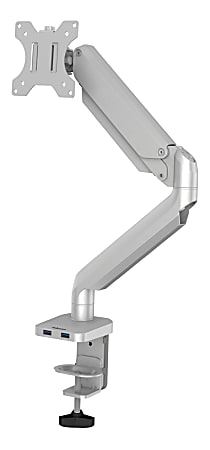 Fellowes® Platinum Series Single-Monitor Arm, Fully Adjustable, Holds up to 40" Monitor, Silver