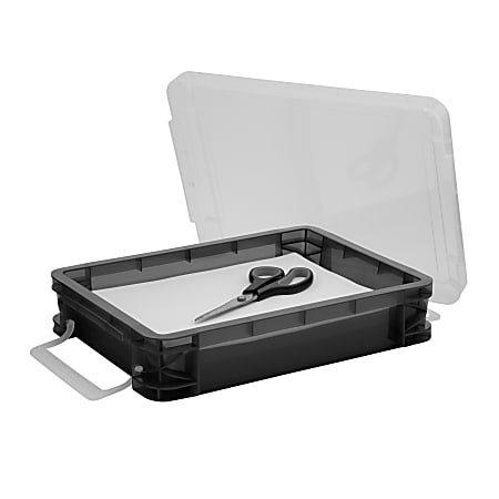 Super Stacker Document Box 3 716 H x 10 12 W x 14 12 L Gray - Office Depot