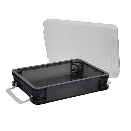Super Stacker Document Box 3 716 H x 10 12 W x 14 12 L Gray - Office Depot