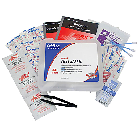 Office Depot® Brand 40-Piece Travel First Aid Kit