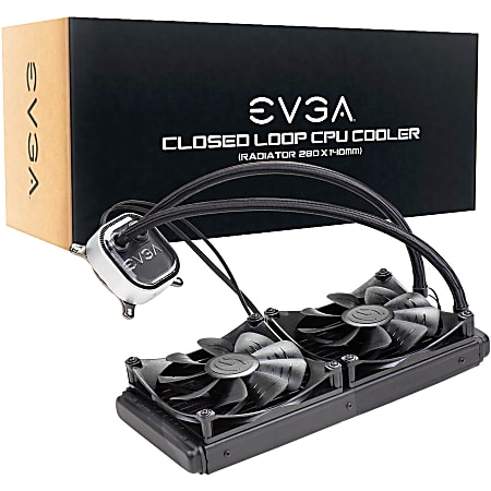 EVGA CLC 280 Liquid CPU Cooler - 2 x 140 mm - 2200 rpm - 2 x 113.5 CFM -  39.5 dB(A) Noise - Liquid Cooler Cooler - Teflon Nano Bearing - Socket H2  