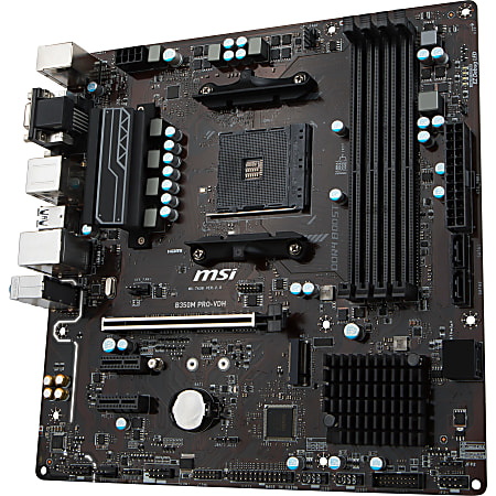 MSI B350M PRO VDH Desktop Motherboard AMD Chipset Socket AM4