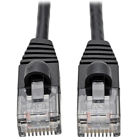 Tripp Lite Cat6a 10G Snagless Molded Slim UTP Ethernet Cable (RJ45 M/M) Black 3 ft. (0.91 m)