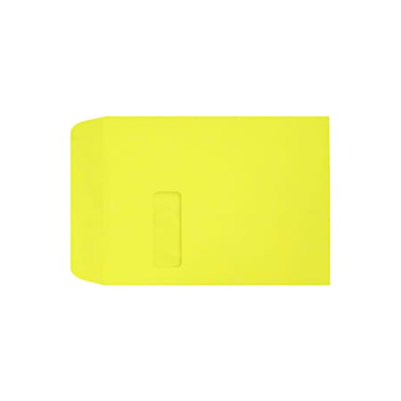 LUX #9 1/2 Open-End Window Envelopes, Top Left Window, Self-Adhesive, Citrus, Pack Of 1,000
