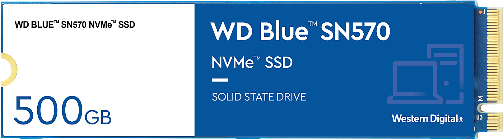 WD BLUE SN570 NVMe Internal SSD 500GB Blue Office Depot