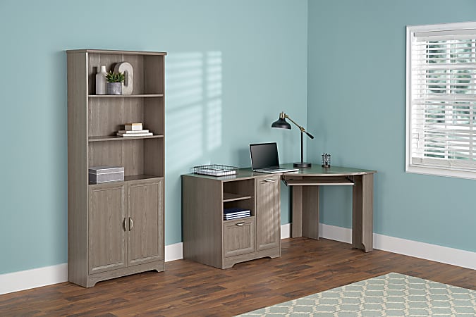 Realspace Magellan 60 W Corner Desk Gray Office Depot