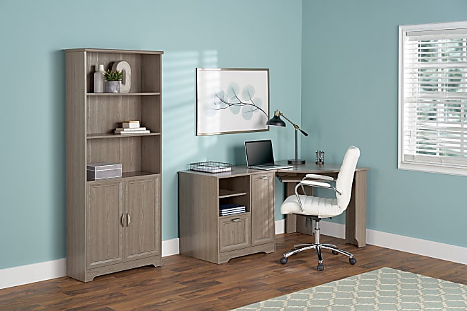 Realspace Magellan 60 W Corner Desk Gray Office Depot