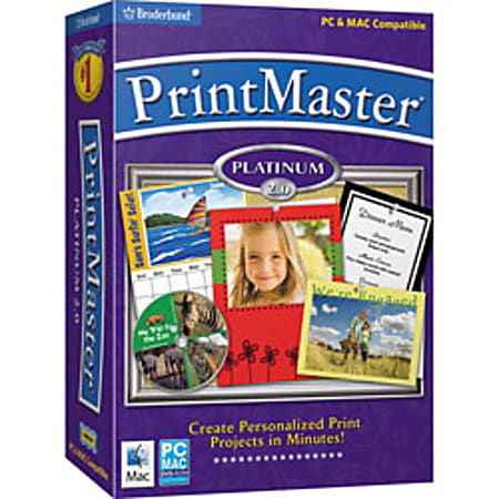 PrintMaster® Platinum 2.0, For PC/Mac, Traditional Disc