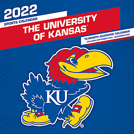 Lang Turner Licensing Monthly Wall Calendar, 12" x 24", Kansas Jayhawks, January to December 2022
