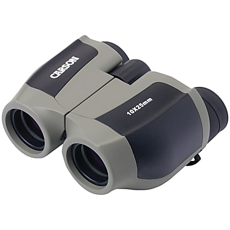 CARSON ScoutPlus 10x 25mm Compact Porro Prism Binoculars, Gray, 1