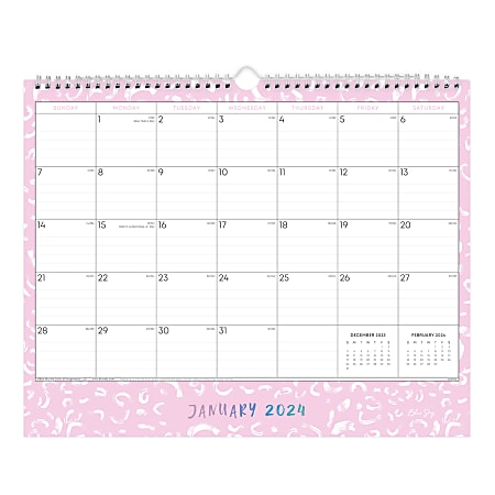 2024 Blue Sky™ Monthly Wall Calendar, 15” x 12", Marks Lilac, January To December