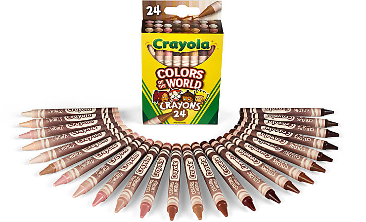 (48) Crayola Colors of the World Crayons (very deep almond) BULK