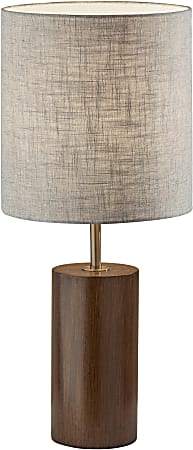 Adesso® Dean Table Lamp, 30-1/2"H, Natural Shade/Walnut Base