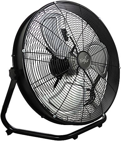 Vie Air 20" Industrial Floor Drum Fan, Black