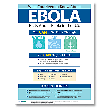 ComplyRight™ Ebola Awareness Poster, English, 18" x 24"