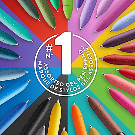 Newell Brands 10x Paper Mate InkJoy afgetopte gel inkt pennen diverse kleuren 0,7 mm medium punt volwassen kleurset (lichtblauw