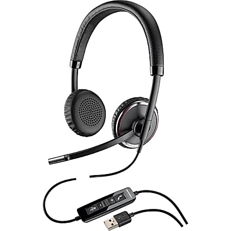 Plantronics Blackwire C520 Headset - Stereo - USB - Wired - 20 Hz - 20 kHz - Over-the-head - Binaural - Supra-aural - Noise Cancelling Microphone
