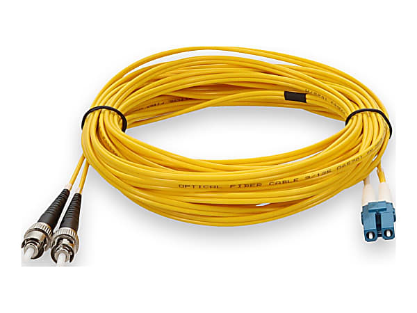 AddOn 8m LC (Male) to ST (Male) Yellow OS1 Duplex Fiber OFNR (Riser-Rated) Patch Cable - 100% compatible and guaranteed to work