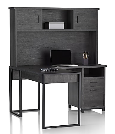Realspace DeJori 59 W L Shape Corner Desk With Hutch