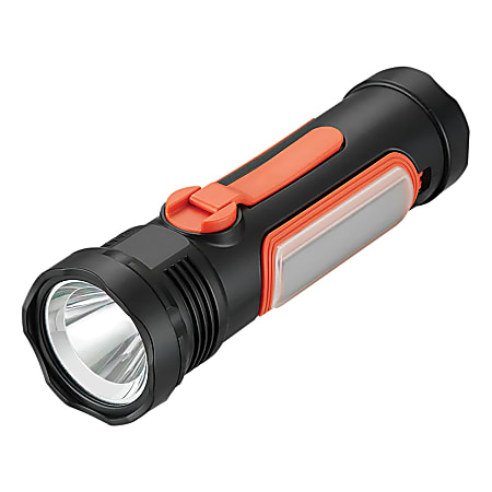 Azpen® 8-In-1 Emergency LED Flashlight With AM/FM Weather Radio And SOS Alarm, 2-1/2” x 2-1/2”, Orange