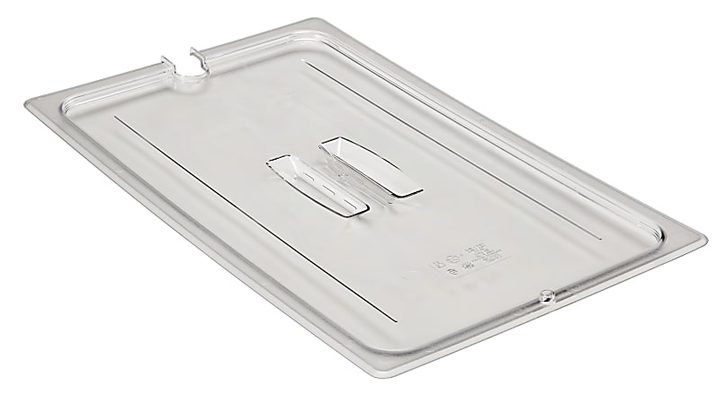Cambro Camwear 1/1 Notched Food Pan Lids With Handles, Clear, Set Of 6 Lids