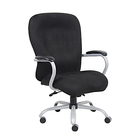 Boss Heavy-Duty Big & Tall Executive Chair, 45 1/2"H x 30 1/2"W x 27"D, Black Microfiber