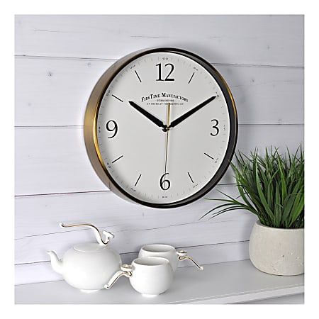 FirsTime & Co.® Metal Wall Clock, Gold