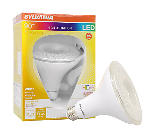 Sylvania LEDvance PAR38 Dimmable 1100 Lumens LED Light Bulbs, 12 Watt, 3000 Kelvin/White, Case Of 6 Bulbs