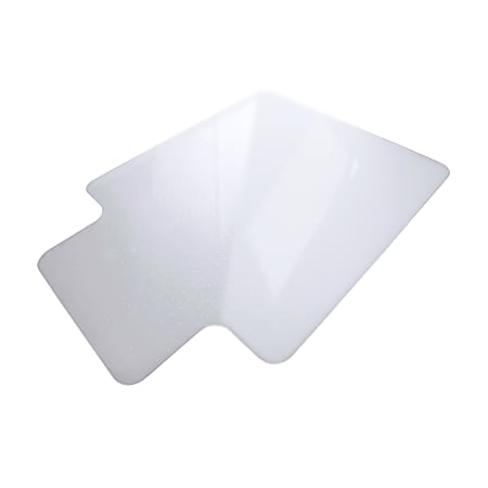 Floortex Valuemat Basic Vinyl Lipped Chair Mat for Low Pile Carpets, 36" x 48", Clear