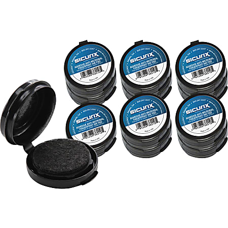 SICURIX Adhesive Fingerprint Ink Pads - 12 / Carton - 0.5 SICURIX Adhesive Fingerprint Ink Pads - 12 / Carton - 0.5