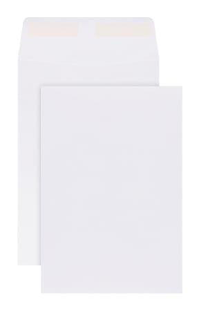Office Depot® Brand  6-1/2" x 9-1/2" Catalog Envelopes, Gummed Seal, White, Box Of 100