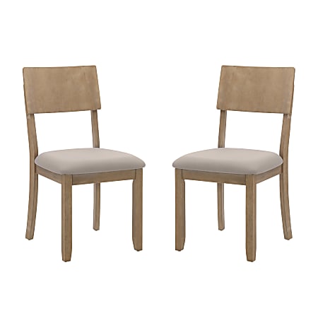 Linon Dixie Dining Chairs, Gray/Graywash, Set Of 2