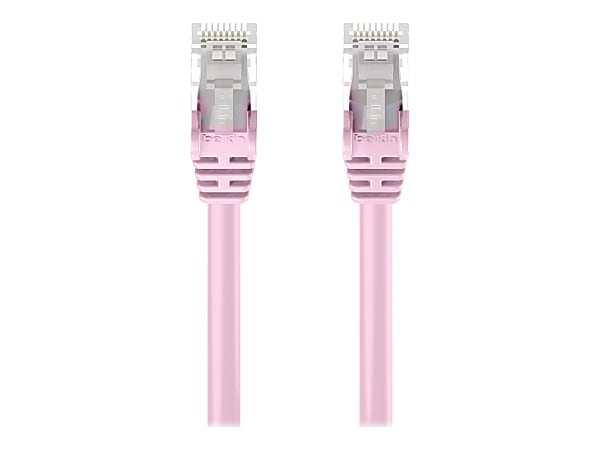 Belkin - Patch cable - RJ-45 (M) to RJ-45 (M) - 6 in - 0.2 in - UTP - CAT 6 - molded, snagless, stranded - pink