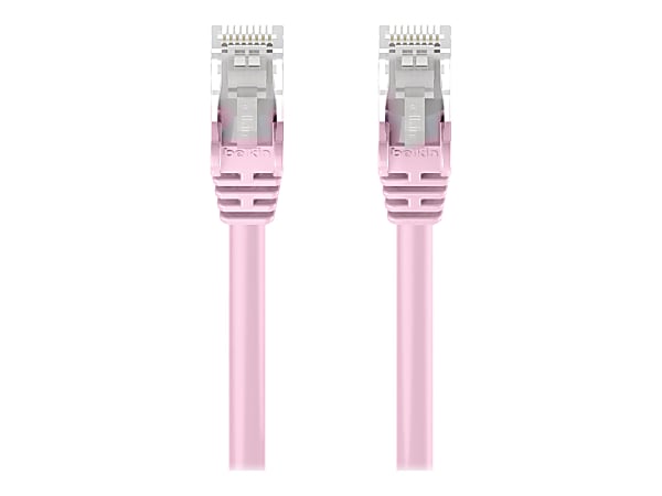 Belkin - Patch cable - RJ-45 (M) to RJ-45 (M) - 6 in - 0.2 in - UTP - CAT 6 - molded, snagless, stranded - pink