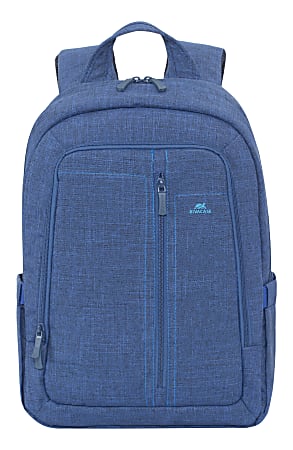 Rivacase 7560 Canvas Backpack With 15" Laptop Pocket, Blue