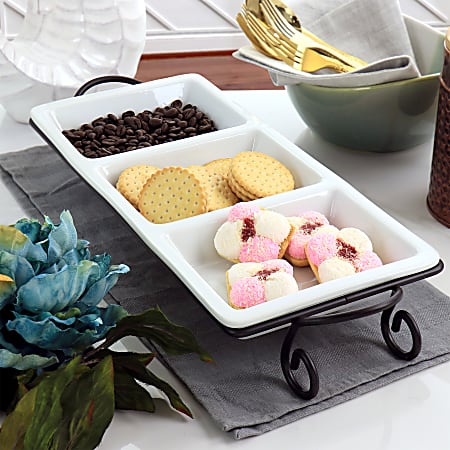 3 section serving dish cheap