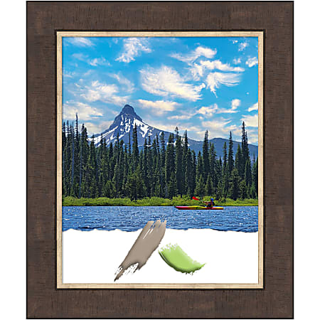 Amanti Art Lined Bronze Picture Frame, 21" x 25", Matted For 16" x 20"
