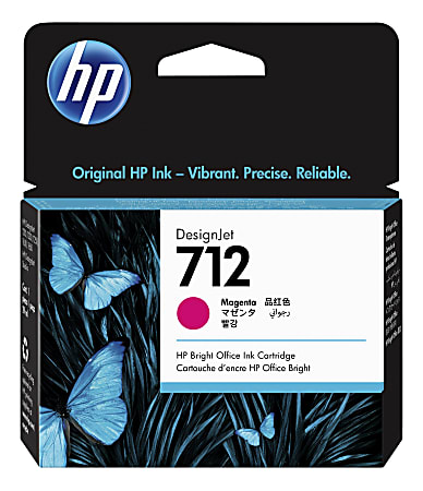HP 712 DesignJet Magenta Ink Cartridge, 3ED68A
