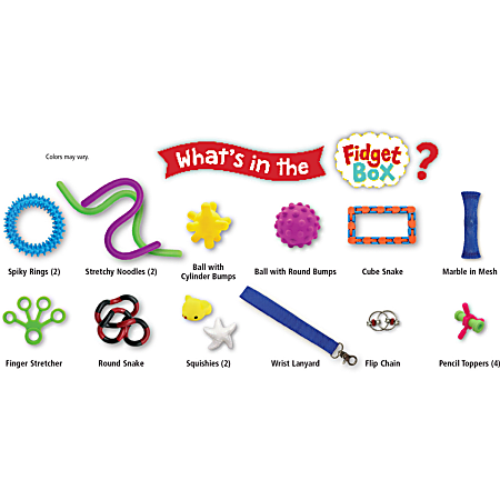 Teacher Created Resources Fidget Box Multicolor Set Of 18 Fidgets ...